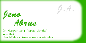 jeno abrus business card